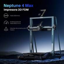 ELEGOO Neptune 4 Impresora 3D con Firmware de Klipper, 500mm/s Alta Velocidad, Nivelación Automática en 121 Puntos, 300℃ Extrusor Directo, Tamaño de Impresión de 420x420x480 mm - Neptuno 4 Max - Ver 12