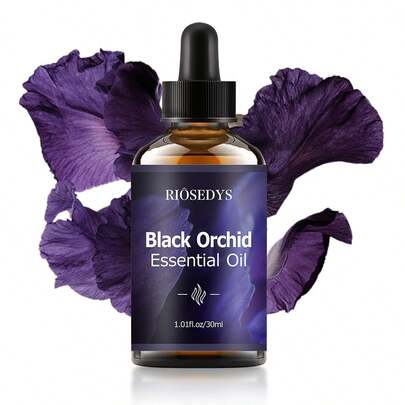 Black Orchid Essential Oil With A Refreshing Aroma, Premium Moisturizing Fragrance Oil For Massage, Diffusers And Humidifiers - Unisex, All Light Beige Types, Natural Extracts, A Must-Have For Beauty Lovers, Suitable For Diffusers And Humidifiers, Can Also Be Used In Crystals And Scented Candles