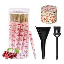 48pcs Fruit-Flavored Flavored Cones,Slow Burning,Fruit-Patterned Metal Grinder,Filler,Small Brush,Smoking Stuff,Easy To Use,Party Supplies, Gifts For Friends. - 彩色 - 查看 4