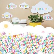 2-Inch Colorful Number & Letter Stickers, Self-Adhesive Decorative Decals For Classroom, Mailbox, Home