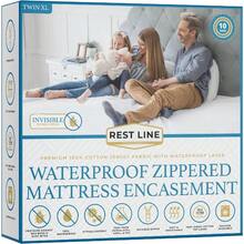 Twin Size 39x75 Premium Waterproof Zippered Mattress Encasement 100 Cotton Hypoallergenic Bed Bug Proof Six Sided Mattress Cover Invisible Zippered Soft Breathable Up To 15 Deep Rest Line