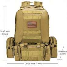 Backpack 60L Large Assault Pack Detachable Molle Bag Man Backpacks HkingTraveling Bags Survival Outdoor Pack Molle Pack For Trekking Hunting Bag