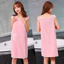 Unisex Bathrobe Towel With Strap And Pocket – Soft And Absorbent Microfiber (1.30m X 0.80m) - Pink - View 1