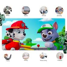 1pc Large Mouse Pad With  Cartoon Pups Design - Non-Slip Rubber Base, Washable Desk Mat For Office, Gaming, Kids' Room Decor - Vibrant Animated Computer Accessory, Large Mouse Pads For Desk, Kids' Room Accessory, Playful Cartoon Design, Functional Artwork