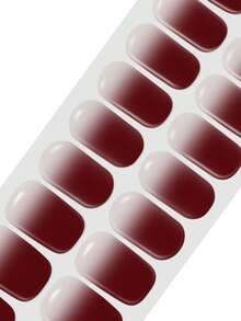 20片万圣节EMI水晶凝胶美甲贴纸，透明底胶，沙龙品质，持久耐用，需配合UV灯使用，ES20跨境批发单片直发，与红色美甲贴纸同款，美甲贴纸 - 中紫紅色 - 查看 5