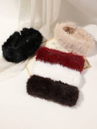 1 st nytt höst/vinter plyschpannband med brett band för kvinnor, mjukt och mångsidigt, ansiktsinramande och varmt hårtillbehör elegant halsduk varma hårband dambandanas damhåraccessoarer