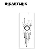 وشم تقنية INKARTLINK ، تقنية وشم ثورية ، وشوم تقنية واقعية ، مقاومة للماء وطويلة الأمد 1-2 أسبوع ، وشوم ملهمة ، وشوم مؤقتة ، وشوم مزيفة ، مظهر وشم أصيل ، وشوم تصميم نخبوي ، وشوم عصير الفاكهة ، وشوم النباتات - الأسود - مشاهدة 3