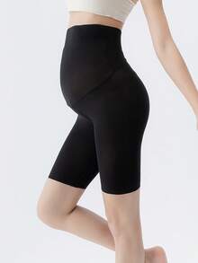 1 Stück Umstandsleggings in Schwarz, leicht und luftig, einfach und modisch, geeignet für den täglichen Sommertrag