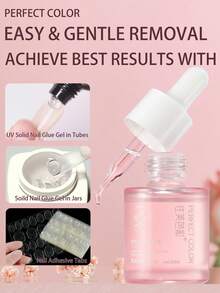 20ml Perfect Color Nail Gel Remover Liquid, Easily Removes Nail Gel, Beginner-Friendly Nails - Trong sáng - Xem 6