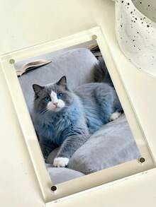 Customizable Acrylic Photo Holder, Magnetic Acrylic Photo Holder, Acrylic Photo Frame, With Fixed Clip, Transparent Photo Frame, Decorative Display Stand For Tickets, Postcards, And Prizes, Capable Of Holding Photos Of Pets, Lovers, Family Members, Relatives, As Well As Postcards, Tickets, And Paintings With Commemorative Significance, Can Be Fixed On Cars, Office Desks, ﻿ ﻿