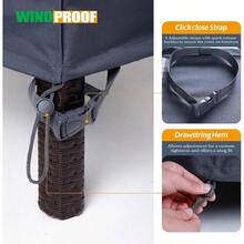 Outdoor - Fundas para muebles de patio al aire ltima intervensin, impermeable, resistente a los rayos, funda antidecoloracin para sillas de mesa redondas grandes, gris, 84 pulgadas de - Gris - 72" de diámetro x 27,5" de alto - Ver 7