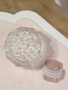 1 Caja de decoraciones de uñas Merlad con perlas de imitación, joyería de moda, Champán 2025 Nuevo surtido de arte de uñas, Navidad, Arte de diamantes, Accesorios para uñas, Piezas para uñas, Cuentas, Piezas, Uñas, Rhinestones, Suministros para uñas - Multicolor - Ver 3