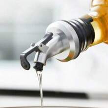 1个方形透明玻璃油瓶，日式家用油壶，厨房密封酱油醋酒调料灌装瓶，橄榄油瓶，酱料分配器，厨房调味料储存罐，玻璃瓶 - 彩色 - 查看 5