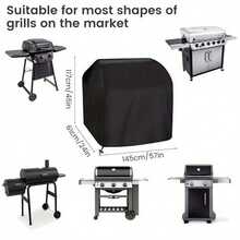 All-Weather Waterproof Barbecue Grill Cover, Garden Furniture Cover, Patio Furniture Cover - Durable Dust-Proof Oxford Fabric, Suitable For Outdoor Patio And Garden Barbecues, Windproof And Tear-Resistant - With Strap Fixing Design, Suitable For Most Standard Barbecue Grills, 58*46*24 Inches