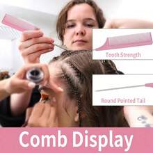 3 Pieces Set Of Steel Needles, Pick Dye, Pointed Tail Comb, Hair Pulling Needle, Hair Cutting Tool, Hair Styling Mouse Tail Comb Set, Essential Tools For Hair Styling, Hair Styling Kit, Hair Tool Kit, Hairstyling Set, Hair Accessories,Travel Essentials,Travel Essential,Hairstyle,Hairdressing,Hair,Travel,Hair Products,Hair Tools,Hair Stuff,Barber,Barber Accessories,Barbershop,Hairdressing Equipment