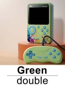 1pc Handheld Game Console Mini Nostalgic Old-Fashioned Rechargeable Cube With 500 Built-In Classic Games Adult Teenager Dormitory Leisure Decompression Toys 3-Inch Color Screen Support Connection To TV Double-Player Retro Colorful Color Matching Birthday Holiday Gift For Men Husband And Boyfriend