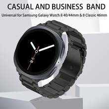 GOLDTOLUCK Stainless Steel Band Compatible With Watch 8 6 5 4 Classic FE Pro 40mm 44mm 46mm 43mm 47mm 45mm 42mm 20mm Men Women Milanese Metal Elegant Casual - 銀色 - 查看 5