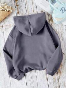Sudadera de Mujer con Capucha  Cómoda y Calientita - Gris - Ver 2