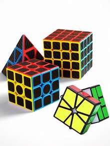 sengso Speed Cube Bundle Of 2x2 3x3 4x4 5x5 Pyramid Smoothly Carbon Fiber Sticker SQ-1 Special-Shaped Adjustable Cube For Kids & Adults Back To School Season Holiday Birthday Gifts