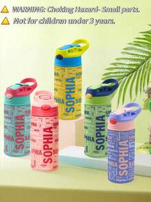 1个定制名字不锈钢水瓶，带硅胶吸管，容量12盎司（350毫升），个性化名字保温杯，个性化不锈钢水瓶，定制名字保温防漏盖，5种颜色可选，不锈钢杯，不锈钢瓶，防漏盖，开学第一天，返校礼物，送给朋友、女儿、儿子的水瓶 - 自訂名稱 - 查看 3