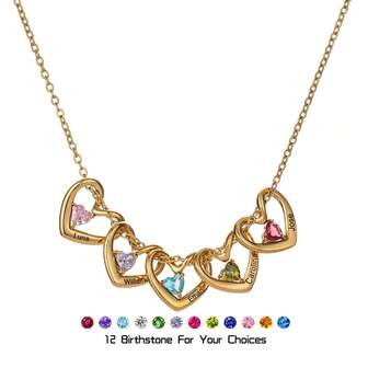 1Pc Personalized Engraved Name Heart Necklace With Birthstone,Stainless Steel Multiple Texts Heart Family Name Necklace,Charm Couple Name Pendant Necklace,Unique Gift For Friends, Valentine'S Day Gift,Graduation Gift,Gold,Stylish,Colorful,Vintage,Simple,Unisex,Casual,Cuties,Custom,Personalized,Unique,Ideal Gifts For Him,Ideal Gifts For Her,Her,Boyfriend,Girlfriend,Dad,Mom,Family,Friends,For Anniversaries,For Birthdays,For Graduation,For Prom,For Party