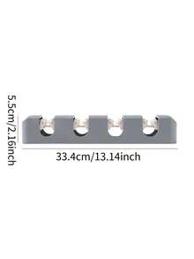 1 قطعة حامل مكنسة مثبت على الحائط - خطاف بدون ثقب - رف تخزين للحمام والمرحاض