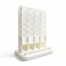 ORIZZONTE Generic 2-Piece Assemblable Coffee Capsule Holder, 4 Compartments, Space-Saving Countertop Pod Dispenser, Capsule Container Compatible With Original Espresso – Up To 40 Capsules, 100% Made In Italy, Shipping From Italy - White - View 3