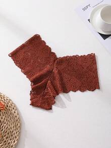 Women's Floral Lace Comfortable Boyshort Panties - Multicolor - View 4