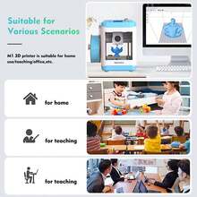 Impresora 3D para niños y principiantes, Geeetech impresoras 3D con nivelación automática, alta velocidad y fuente totalmente abierta, extrusora de accionamiento directo totalmente montada, para - 1 - Ver 5