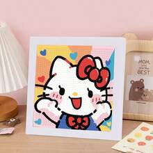 Sanrio Hello Kitty 5D DIY Diamant Malerei Set mit Kristall Strass Dekoration, Paar Handgemachtes Kunst Gemälde Geburtstagsgeschenk