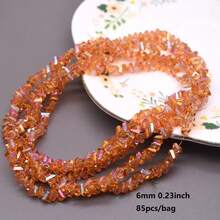 4/6mm Cuentas de cristal transparente de alta calidad Cuentas de cristal de vidrio triangulares brillantes Cuentas sueltas para hacer joyas DIY Pendientes Collar