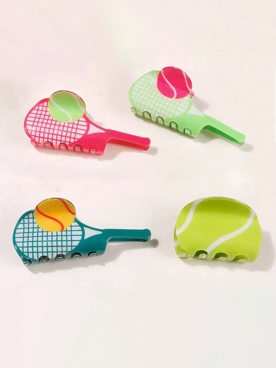 1 Peça Clipe de Cabelo em Formato de Bola de Tênis, Garra de Tubarão, Garra Esportiva, Clipe de Cabelo, Suporte de Rabo de Cavalo para Uso Diário por Mulheres, Acessórios de Cabelo Elegantes, Clipe de Cabelo Elegante, Presilha de Cabelo de Inverno