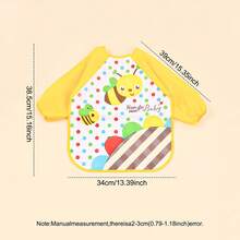 2 Stücke Baby Lätzchen, wasserdichter Fütterungsschutz, umkehrbarer Malschürze für Kleinkind Jungen & Mädchen