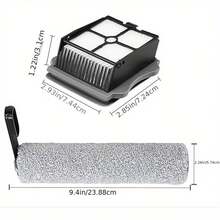 3 pièces Rouleaux de brosse 3 pièces Filtre HEPA Aspirateur sans fil Floor ONE S5/Floor One S5 Pro 2 comme indiqué Plastique - Multicolore - Voir 12