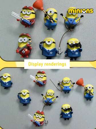  1pc Minions DM4 Series Refrigerator Magnet Sticker, Cute Figurine Accessory Magnetic Fridge Sticker