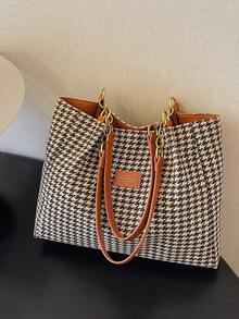 Bolso de lona con estampado de leopardo, bolso de hombro vintage, bolso de mano de moda adecuado para la escuela, el trabajo y las compras