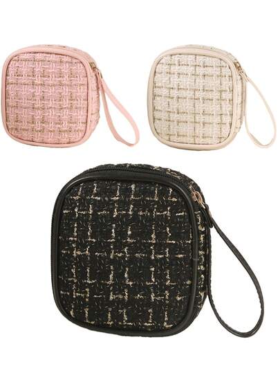 1pc Small Capacity Waterproof Cosmetic Bag - Perfect For Travel And Organizing Makeup And Brushes, Toiletry Bag, Makeup Bag, Travel, Dorm Essentials, Back To School Luggage, With Zipper Closure For Lipstick, Brushes, Phone, Coins, Home, Travel And School Use Makeup Organizer Makeup Case