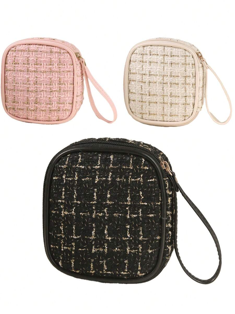 1pc Small Capacity Waterproof Cosmetic Bag - Perfect For Travel And Organizing Makeup And Brushes, Toiletry Bag, Makeup Bag, Travel, Dorm Essentials, Back To School Luggage, With Zipper Closure For Lipstick, Brushes, Phone, Coins, Home, Travel And School Use Makeup Organizer Makeup Case - Multicolor - View 1