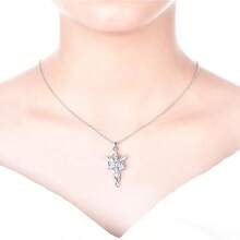 Lord Of The Ring/Arwen Evenstar/Elven Green Tree Leaf/Thorin Oakenshield Necklace Lord Of The Ring Pendant Necklace With Cubic Zirconia,Elvish Jewelry For Women2025 - 阿爾溫伊文星項鍊 - 查看 4