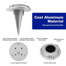 2/4/6 Packs Aluminum Alloy Driveway Lights Solar Powered, 8 Colors And 4 Modes Multicolor Dock & Deck Lights Outdoor Waterproof Solar Light, Garden Light, Solar Path Lights; Driveway Markers, Solar-Powered Pathway Lighting For Stairs, Walkways & Driveways, Deck Lighting, For Step Sidewalk Stair Garden Pathway - Multicolor - 查看 11