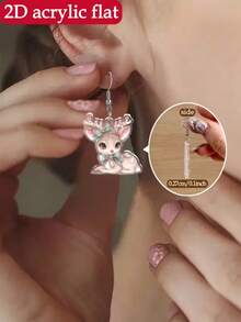 1 par de pendientes de árbol de Navidad elegantes y versátiles, árbol de Navidad francés envuelto con gotas de agua y pendientes con borlas