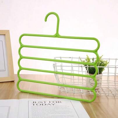 5-Tier Thick Multifunctional Pants Rack, Space-Saving Clothes Drying Hanger With Non- Design For Cabinet Storage