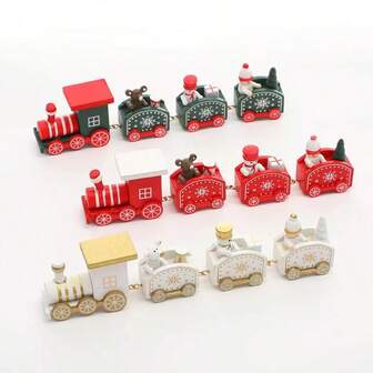Christmas Train Figurine, Children's Birthday Gift, Cake Decoration, Assembles Holiday Atmosphere