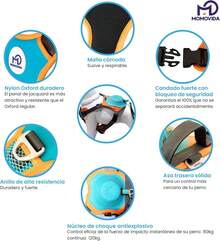 Arnés de Perros con Correa 1.Retráctil Pechera para Perro Ajustable Transpirable para Perro Mediano Pequeño,Arneses para Perro para Caminar Viajar Entrenar Perros Accesorios(XL) - M - Ver 3