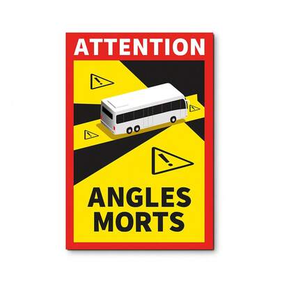  Autocollants Bus EDM Angles Morts 3 Unités 17 x 25 cm