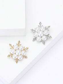 水钻圣诞雪花胸针 - 精致的圣诞节别针，适合女士中性节日宴会服装配饰/朋友聚会徽章礼物 - 聖誕雪花 - 查看 9