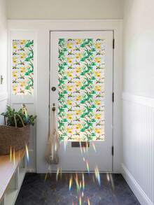 1 rouleau de film de confidentialité pour fenêtre arc-en-ciel, film de verre 3D à motif floral et colibri, autocollant décoratif pour fenêtre en vinyle, décalcomanie statique pour fenêtre, film pour fenêtre amovible sans adhésif, film de confidentialité pour salle de bain, autocollant occultant pour fenêtre, convient pour une utilisation domestique. Film de verre coloré statique pour isolation thermique des fenêtres, décalcomanie arc-en-ciel pour fenêtre, sans dommage pour les locataires