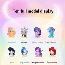 名创优品 小马宝莉“友谊就是魔法”系列魔法瓶盲盒，可爱迷你豆豆娃收藏玩具，精美桌面摆件，女孩生日礼物（1盒，内含3个随机商品） - 彩色 - 查看 2