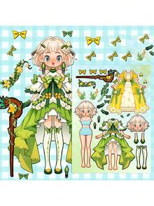 Pegatinas reutilizables: Set de 6/12 pegatinas únicas de princesas de dibujos animados para diversión de vestir - Apto para mayores de 14 años