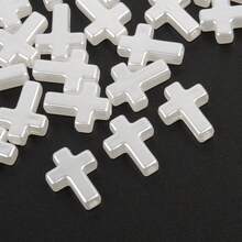 8mm白色愛心珠子50顆亞克力間隔珠,適用於珠寶製作diy手工手鏈項鍊配件 - 白色 - 查看 9